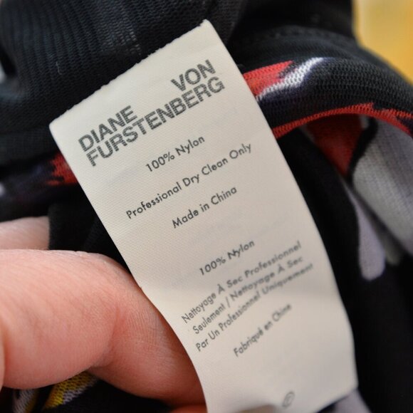 Diane Von Furstenberg Side Cinch Skirt In Lanell Black Sz S - Picture 5 of 7